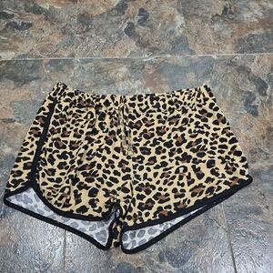 emme Jordan cheetah print lounge shorts women's size Large